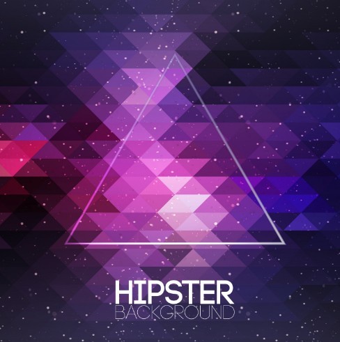 Hipster Abstract Triangles Background Vector 02
