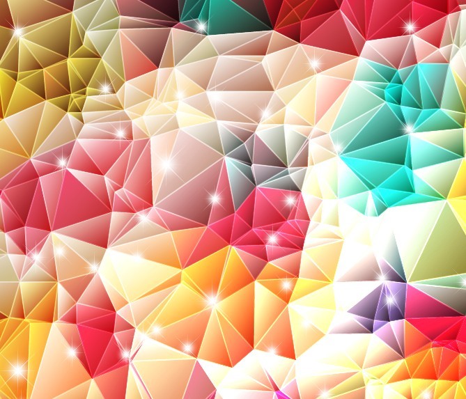 Sparkling Colorful Abstract Triangles Background Vector 01