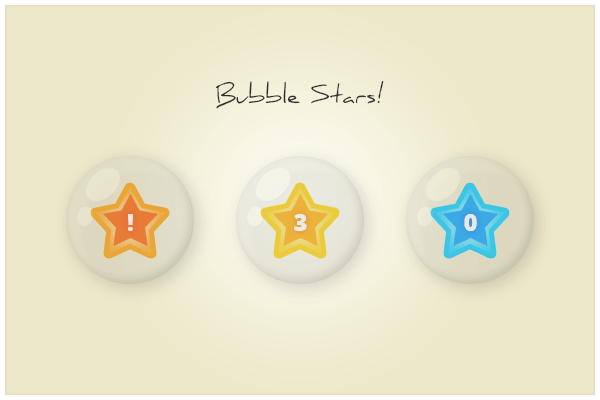Bubble Stars PSD