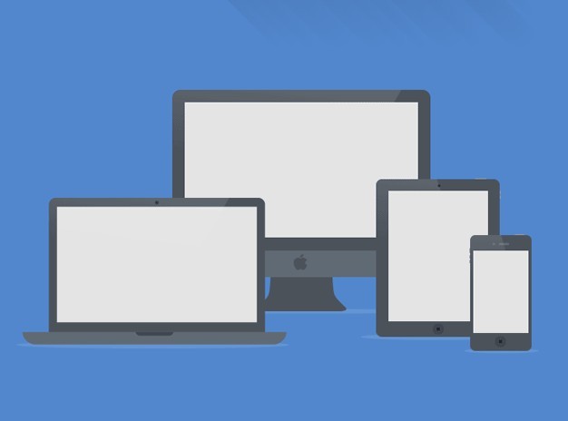 Flat Apple Device Mockups PSD