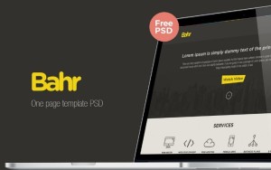 Bahr One Page Template PSD
