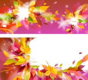 Colorful Spring Flower Frame Vector 01