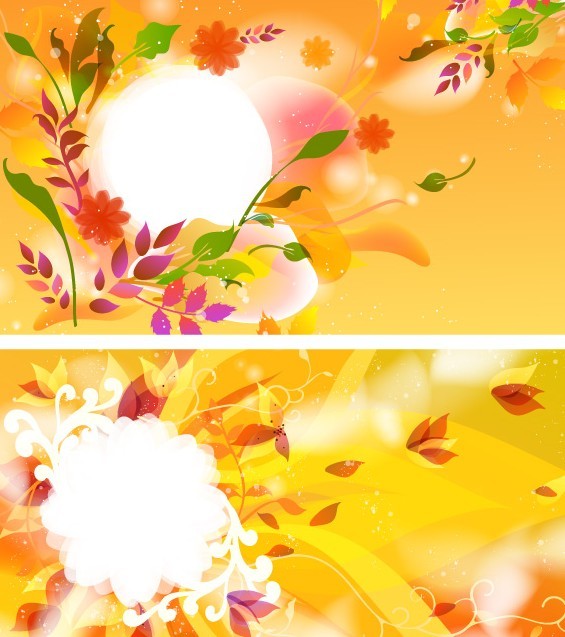 Colorful Spring Flower Frame Vector 02