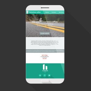 Flat Concept Mobile Phone Mockup PSD