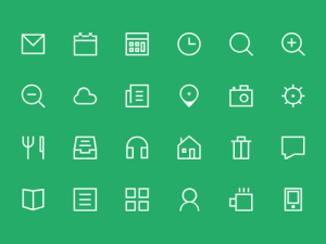 24+ Thin Icon set PSD