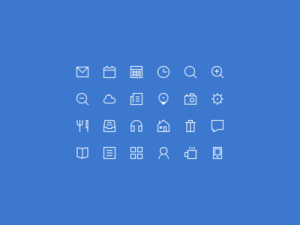 24 Minimal Thin Line Icons PSD