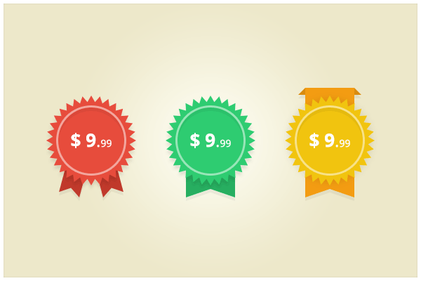 Flat Offer Stickers PSD