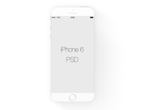 White iPhone 6 Concept Template PSD