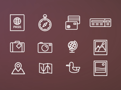 Travel Icons Vector