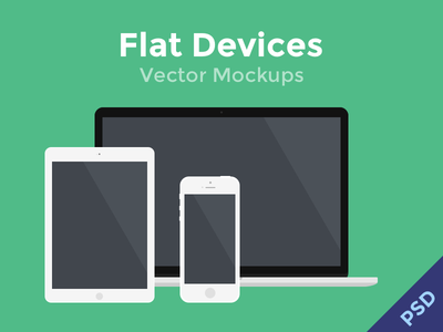 Flat Vector Devices Mockups