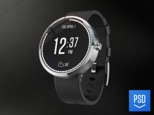 Moto 360 Mockup PSD