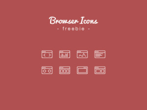8 Browser Icons PSD