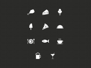 10+ Minimal Food Icons PSD