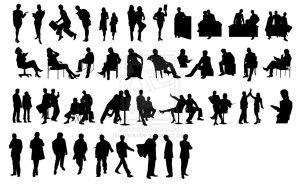 Business People Silhouettes Vector Collection