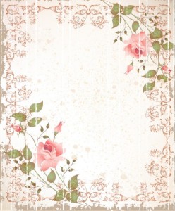 Retro Rose Frame Vector