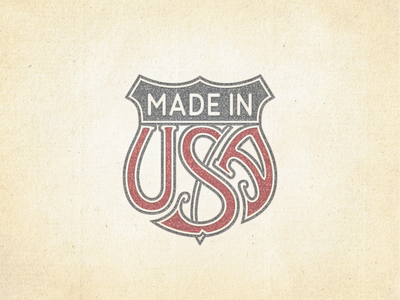 Made In USA Trade Emblem Vector