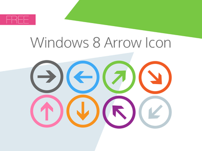 Windows 8 Arrow Icons Vector