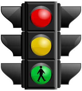 Glossy Traffic Signal Light Vector