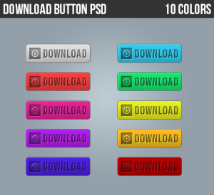 10 Colors Download Button Set PSD