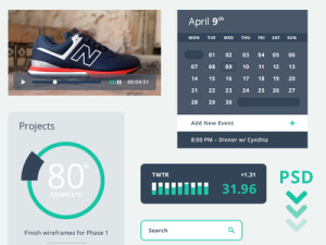Kicks UI - Fashion Flat UI Kit PSD