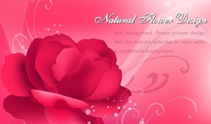 Natural Red Flower Background Vector