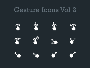 Hand Gesture Icons PSD Vol.2