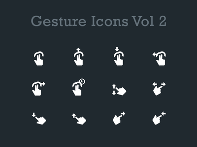 Hand Gesture Icons PSD Vol.2
