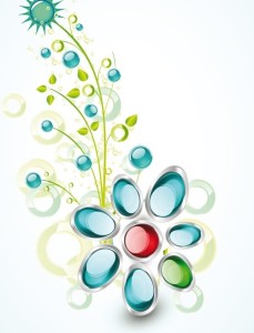 Colorful Spring Glossy Flower Background Vector 02