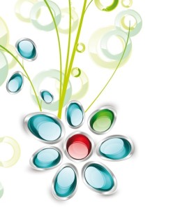 Colorful Spring Glossy Flower Background Vector 03