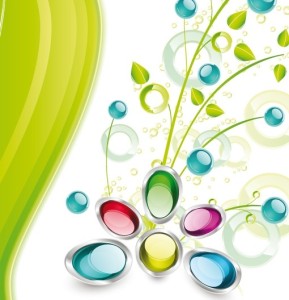 Colorful Spring Glossy Flower Background Vector 04