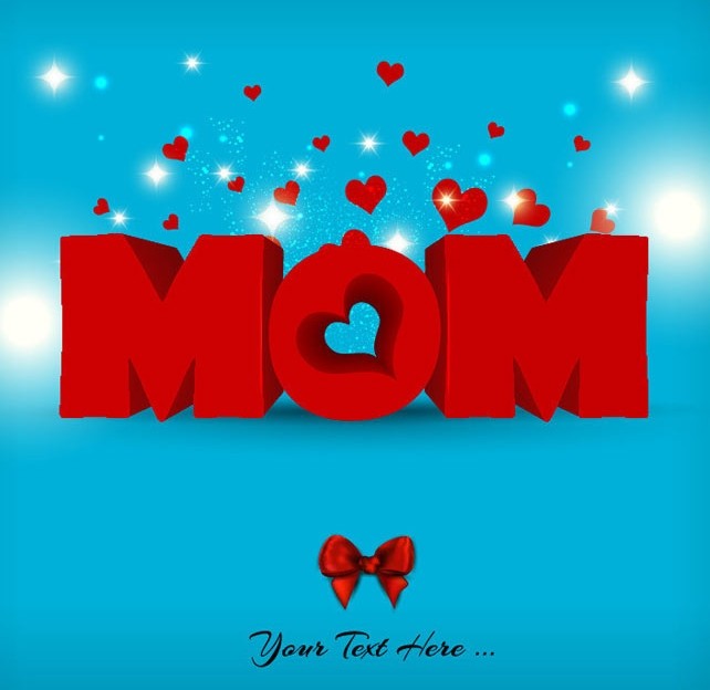 Creative Red Mother's Day Card Vector