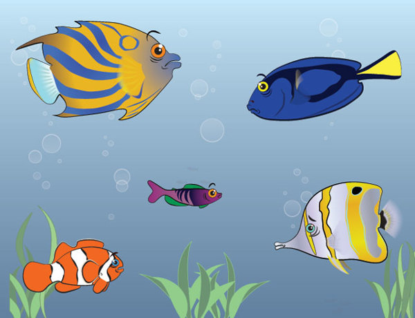 Tropical Fish Vector Illustration Pack