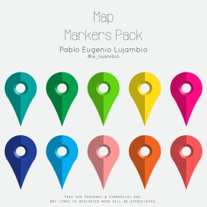 Colorful Map Marker Set Vector