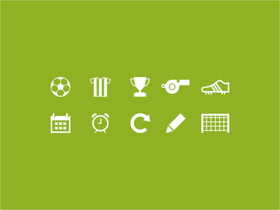 10 Soccer Icons (PSD+Vector)