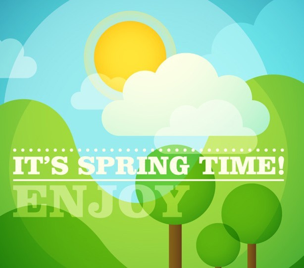 Enjoy Spring Time Vector Illustration