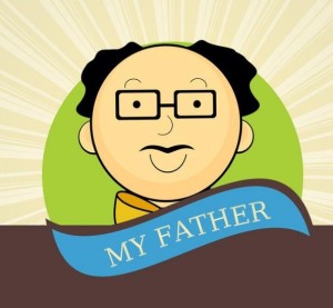 Cartoon My Father Vector Illustration