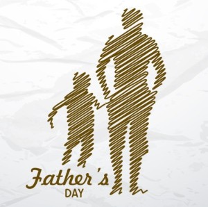 Hand Drawn Father's Day Silhouette Vector
