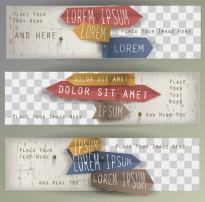 Creative Street Sign Banner Template Vector