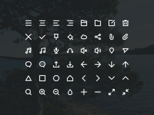 48 Stroke Icons PSD