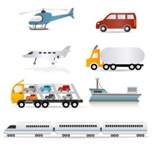 Transportation Vehicle Icon Set Vector