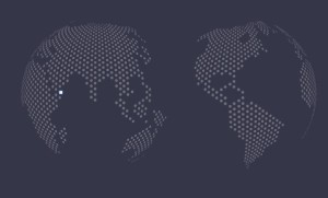 Dotted World Map Vector 05