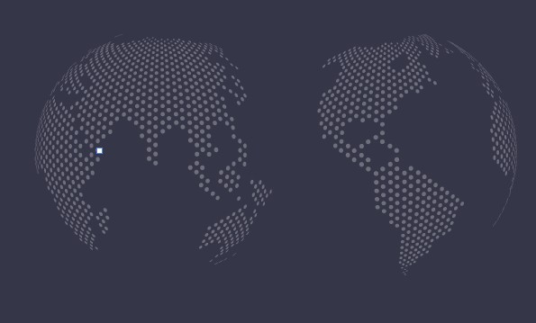Dotted World Map Vector 05