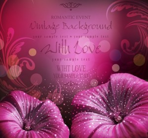 Elegant Flower Background For Romantic Event Vector 02