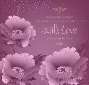 Elegant Flower Background For Romantic Event Vector 04