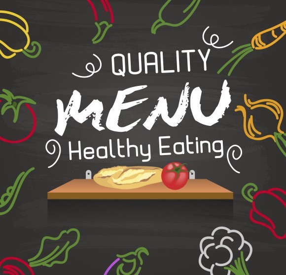 Quality Health Eating Menu Vector