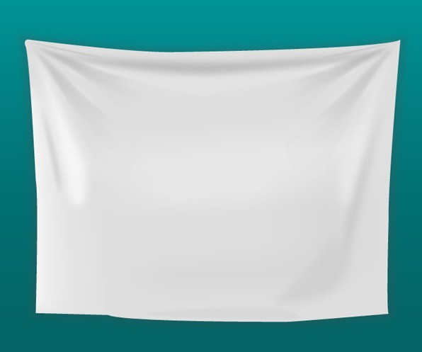 White Blank Fabric Background Vector