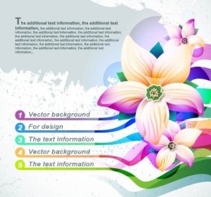 Colorful Flower Text Information Background Vector