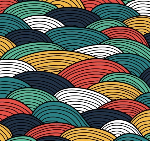 Colorful Retro Wave Background Vector