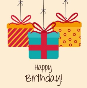 Happy Birthday Gift Boxes Vector