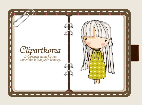 Cartoon Notebook Vector Illustration